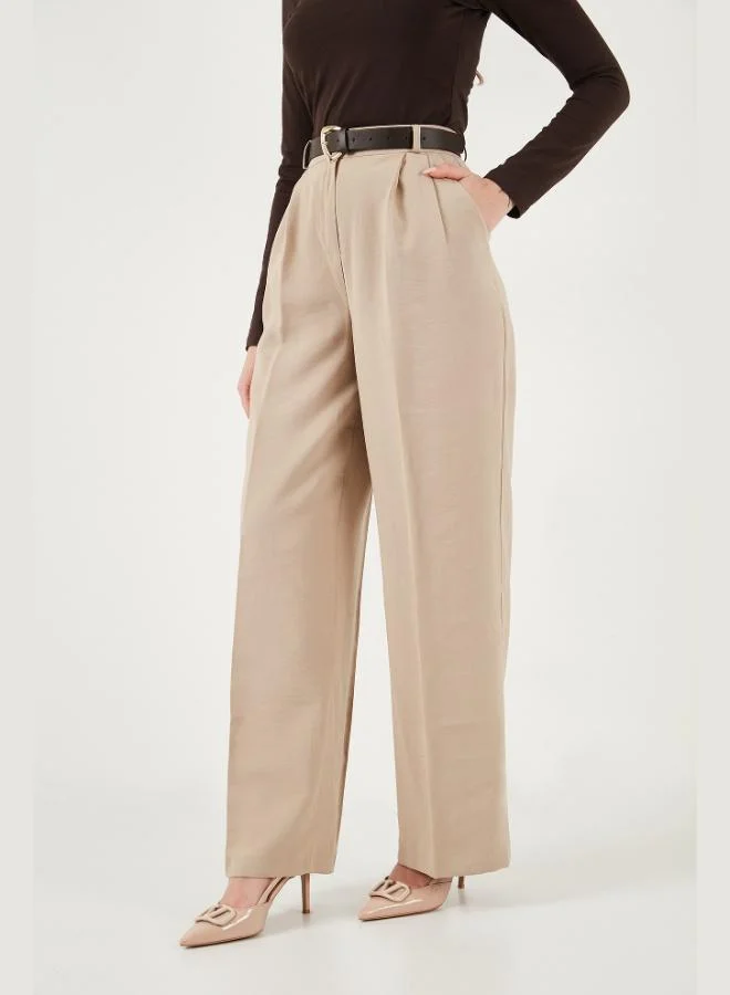 Lela Lela Regular Fit Normal Waist Straight Leg Trousers Women'S Pants 6923875